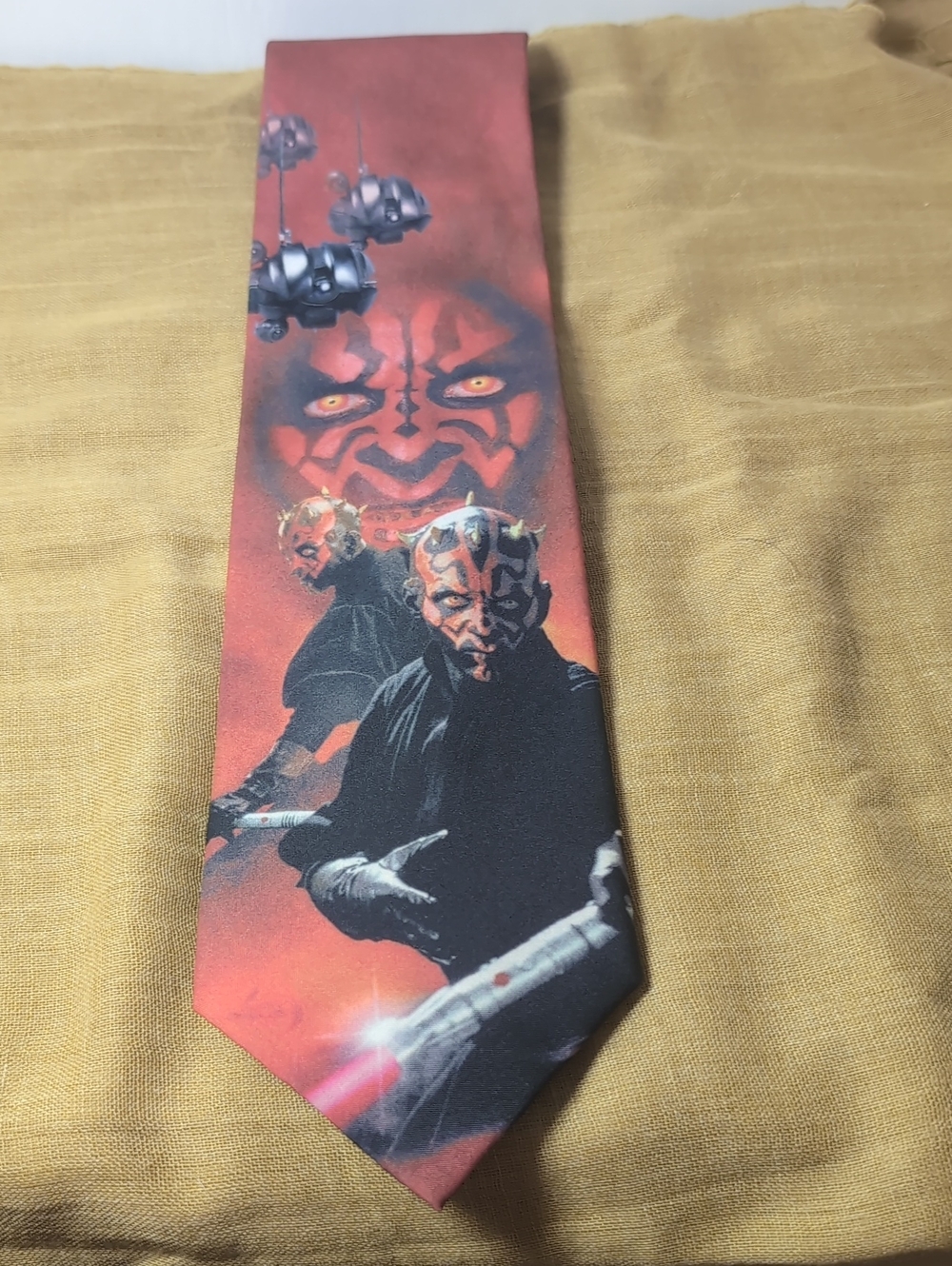 Star Wars Red and Black Sith Darth Maul Graphic Tie